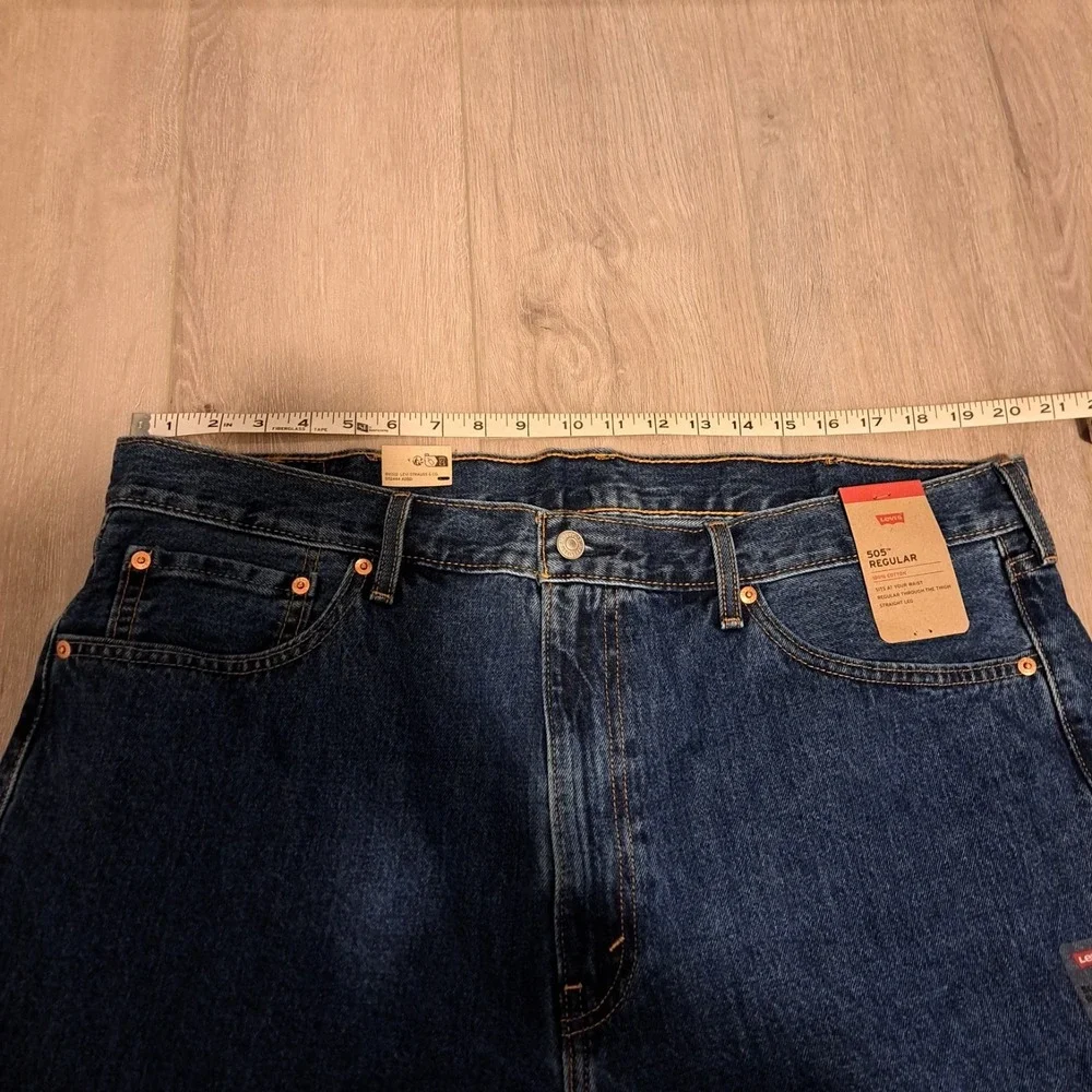 Men's‎ Levi's 505 42x30 41W Regular Fit Blue Denim Jeans Classic Straight NWT